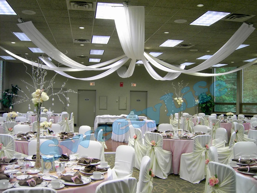 Mariage 10 pièces plafond drapé auvent draperie pour décoration mariage