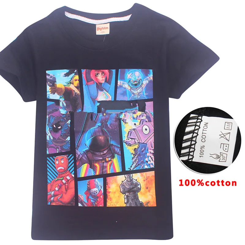 

O-neck Summer Cartoon Fortnight Battle Victory Royal Short Regular Active T-shirts