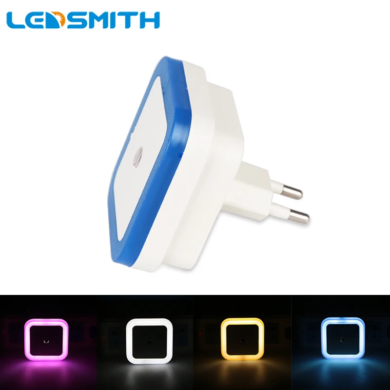 

LEDSMITH Light Sensor Control LED Creative Night Light EU Plug AC110-220V Colorful Wall Light Night Light for Corridor Bedroom