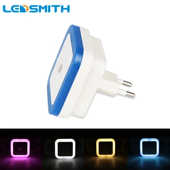 

LEDSMITH Light Sensor Control LED Creative Night Light EU Plug AC110-220V Colorful Wall Light Night Light for Corridor Bedroom