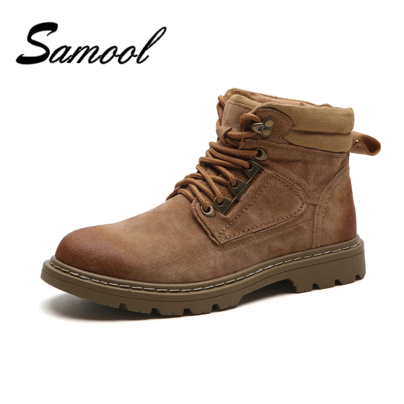 

Men's Cow Suede Leather Men Boots Spring Autumn And Winter Man Shoes Ankle Boot Men's Snow Shoe Work Size 38-43 Gx5