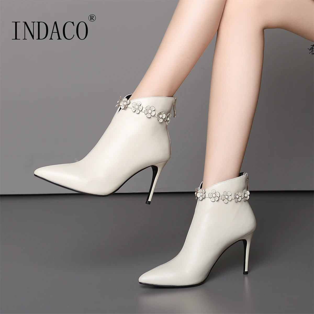 

Boots Women Black Leather Fashion Winter Boots Women Warm Lining Ankle Boots for Women Botas Mujer 8.5cm
