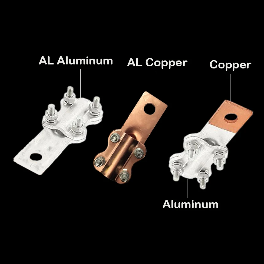 

JTL 300A 400A 35-50mm2 50-70mm2 Copper Aluminum Bimetal Bolt Hole Pipe Repair Jointing Connector Transition Clamp Cable Terminal