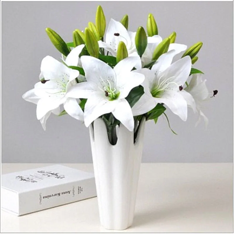 

1Pc Real Touch PU Calla lily Artificial Flower Hand Feel Flores Artificiais For Wedding Decoration Home Party decor fleurs
