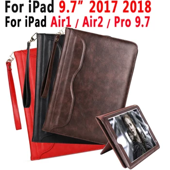 

Premium Leather Tablet Smart Sleep Awake Handheld Case Cover for Apple New iPad 9.7 2017 2018 Air 1 2 Pro 9.7 Coque Capa Funda