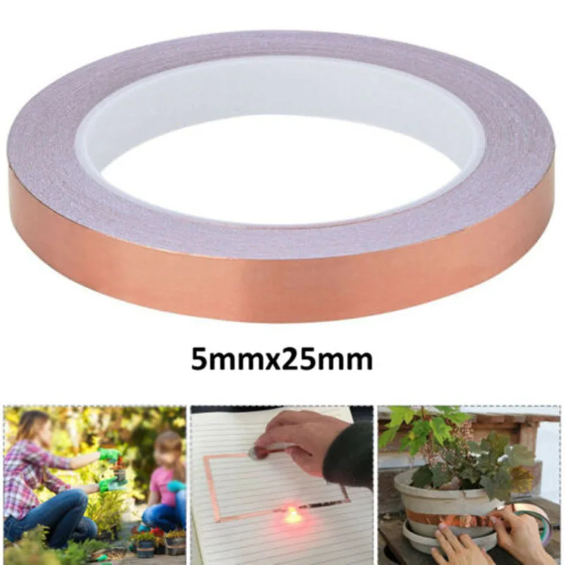 Аксессуары для растений садовые инструменты DIY 5 м/10 м/20 м Лента Медная Фольга электромагнитный барьер клей полезный