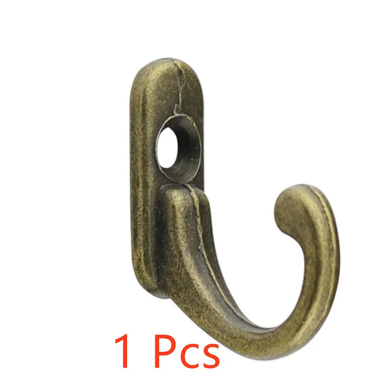 Bronze 1 Pcs 10/1 шт., антикварные крючки, маленькая настенная вешалка, пряжка, рог, замок, застежка, крючок, защелка для деревянной ювелирной коробки, мебельная фурнитура - Цвет: Bronze 1 Pcs
