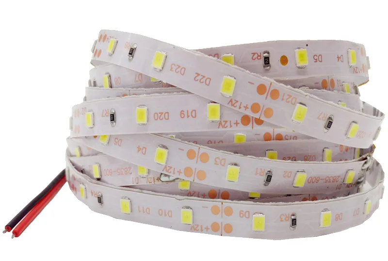 GBKOF 2835 5050 led strip White Warm White 5m fita de led tape diode feed tiras ribbon 12V led light with DC 12V power adapter (10)