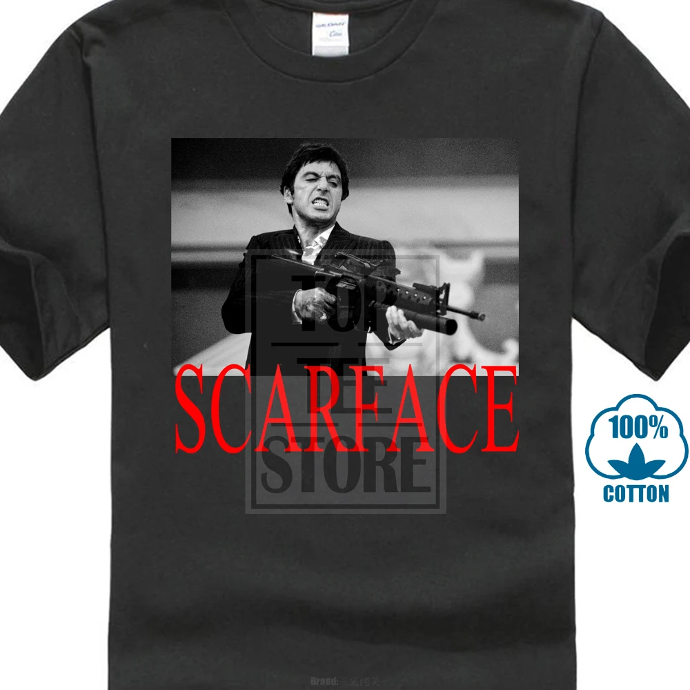 Men'S Official Scarface Movie Al Pacino T Shirt Sizes Black Tony Sm 4Xl