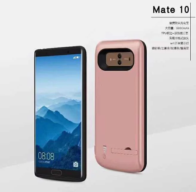 

New 6000mAh Charger Case for Huawei Mate 10 TPU All-inclusive Edge External Backup Battery Clip Power Case for Huawei Mate 10