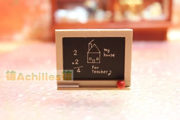 Мини кукольный домик сцена глина с небольшой доски для рисования