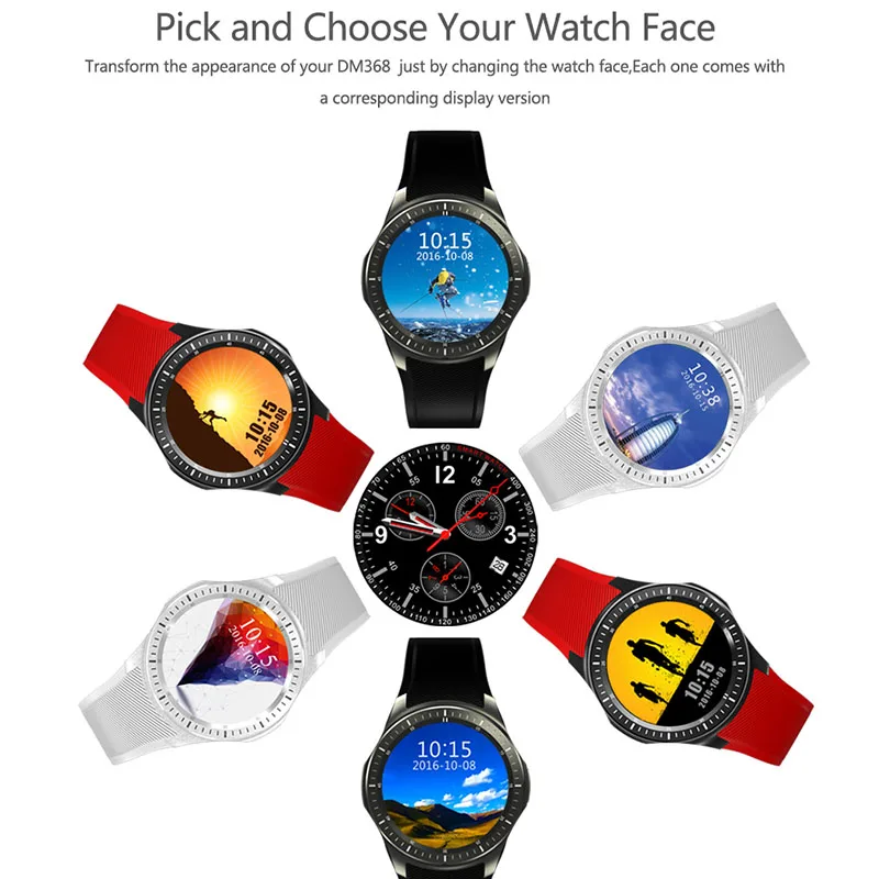 

2018 Newest Fashion Bluetooth Smart Watch 3G MTK6580 Android 5.1 Quad Core 512MB+8GB Wristwatch With Heart Rate GPS WIFI