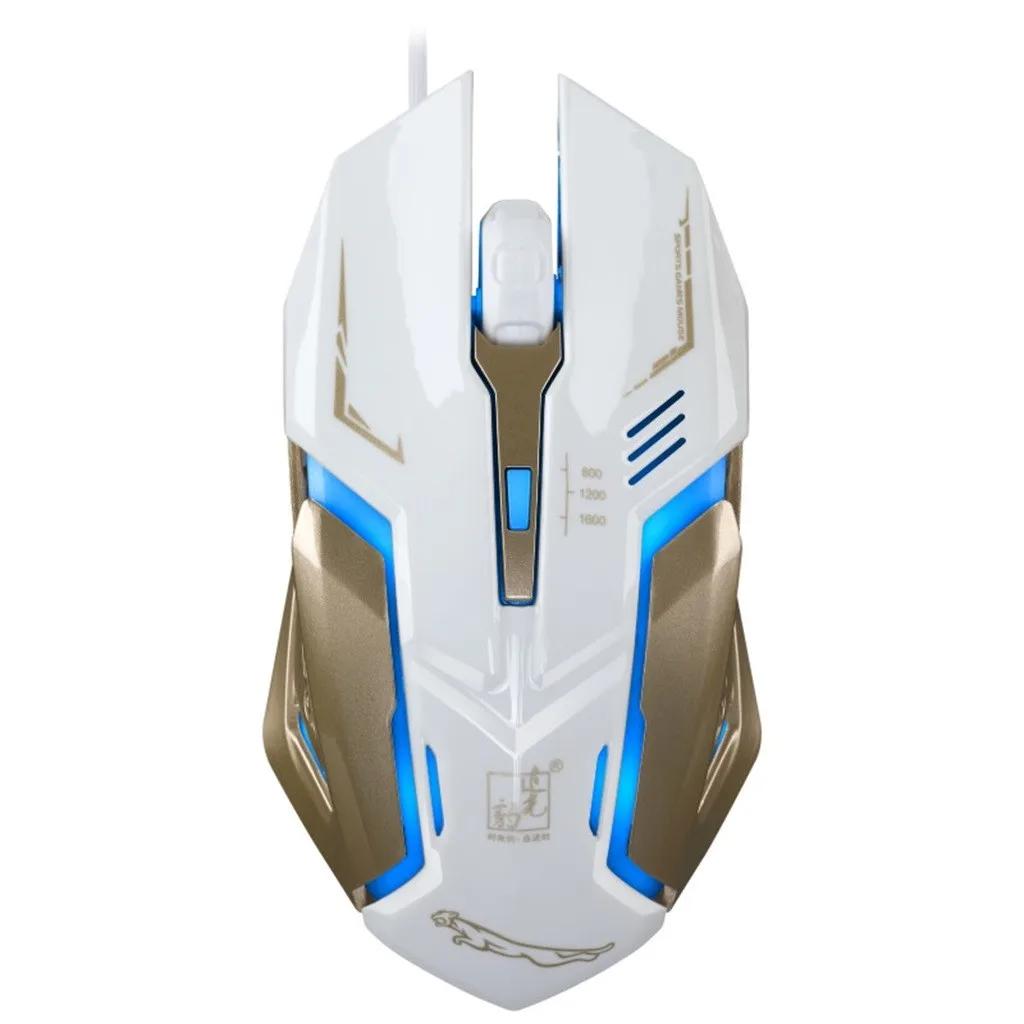 

Wired Mouse Player Game Mouse 4 Button 2400 DPI LED Optical USB Light Computer Mouse For PC Desktop Laptop