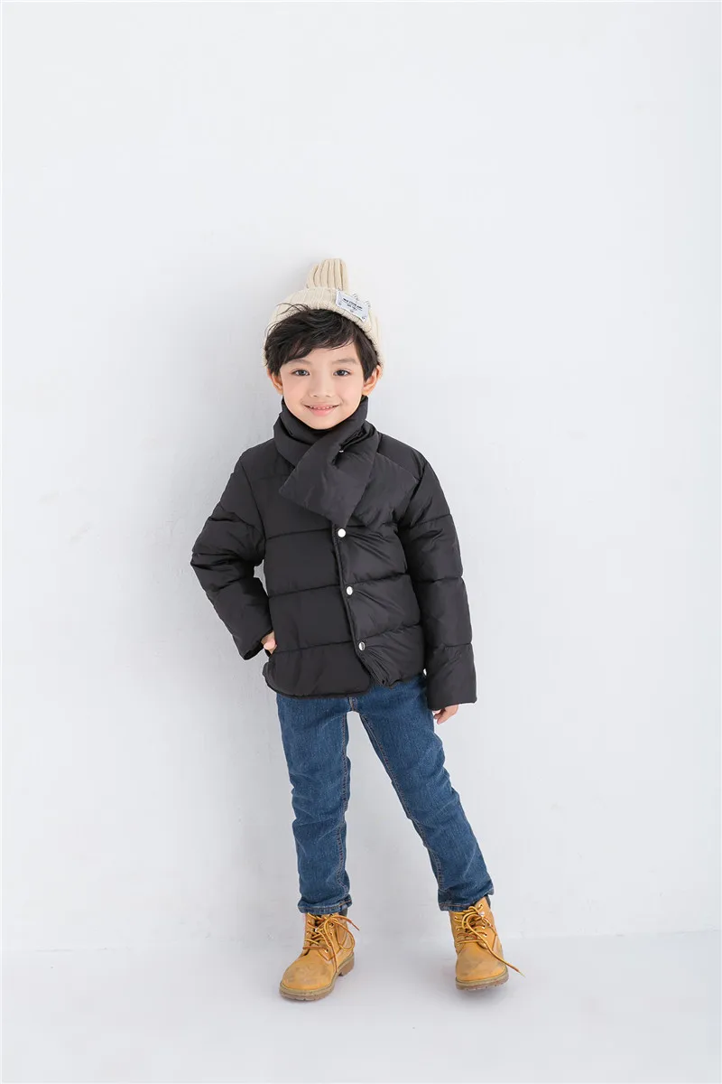 WENDYWU/ г., новая зимняя детская тонкая пуховая куртка пальто с длинными рукавами для мальчиков и девочек характеристики, хлопковый воротник