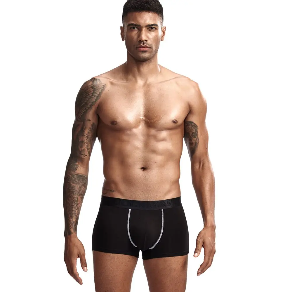 JOCKMAIL Sexy Men Underwear Boxer 3D hammock-shaped pouch designed Breathable mesh panels men boxershorts trunk Gay Underwear