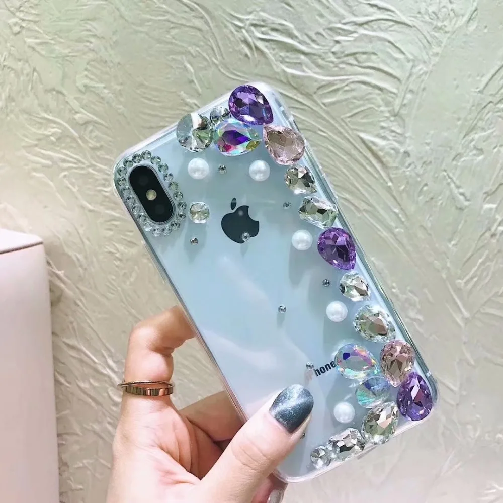 

XINGDUO Glitter Diamonds case For Samsung galaxy s6 s7 edge Luxury Pearl shell for galaxy S10 Plus Lite S8 S9 plus Note 5 8 9