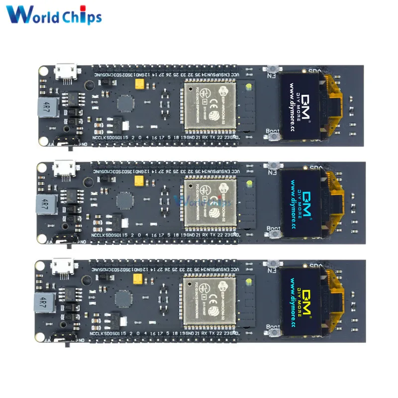 

0.96 Inch OLED Display 18650 Lithium Battery WiFi Bluetooth Shield ESP32 ESP-32 ESP8266 CP2102 Module Development Board Module