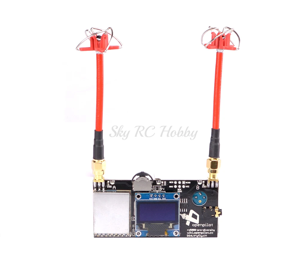 Приемник RX5808 Pro 5 8G 40CH разнообразие FPV с OLED дисплеем/4 листовой Клевер AV передача RHCP