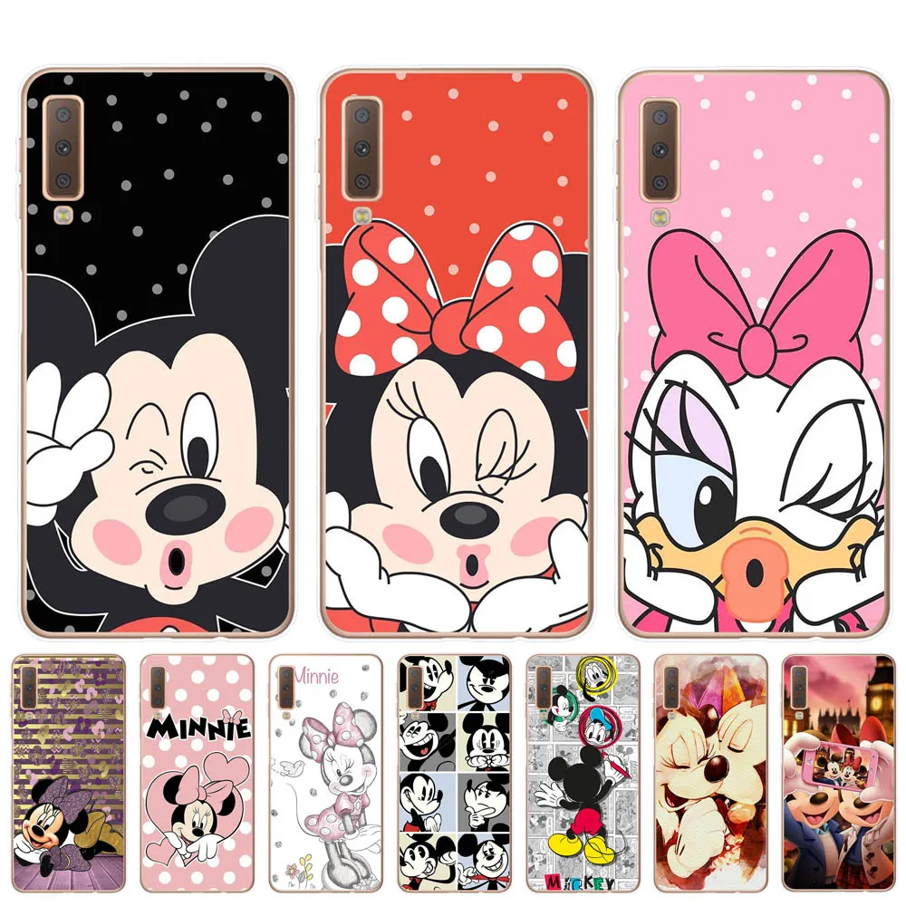 

Soft TPU for Samsung Galaxy A6 A8 Plus A7 A9 2018 Cover For Samsung A10 A20 A30 A40 A50 A70 2019 Phone Case Mickey Minnie Cover