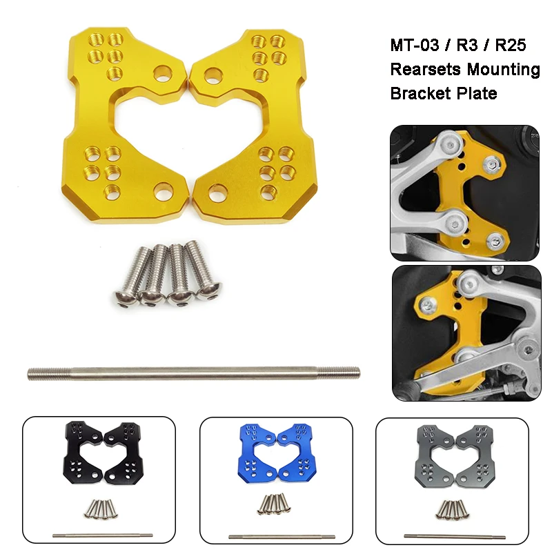 R3 MT 03 R25 Motorcycle Rearset Rear set Replacement Base Mounting