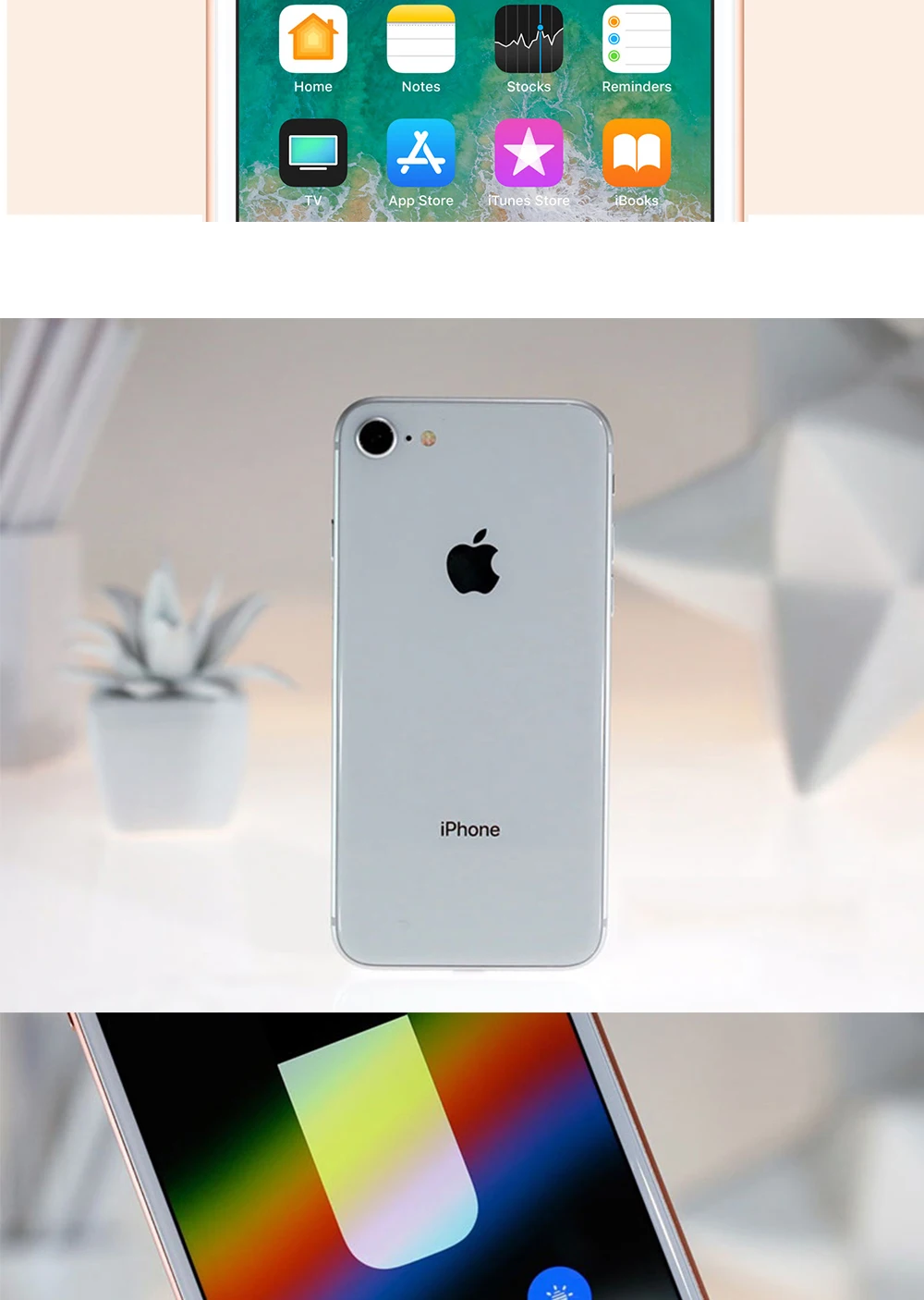 Apple iPhone 8 4," 4G LTE 2 Гб ОЗУ 64 Гб/256 Гб ПЗУ Беспроводная зарядка Hexa Core 12MP Touch ID IOS 11 разблокированный мобильный телефон