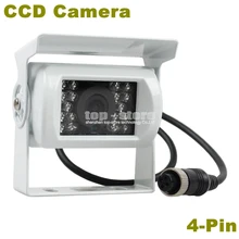 DIYKIT New 4PIN HD CCD IR Night Vision Car Rear View Reversing Parking Camera For Truck Van Bus Lorry White