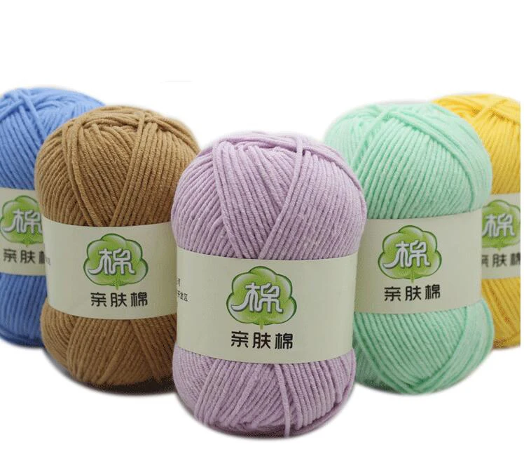 

1Pc=50g Hand Knitting Yarn Cotton Blended Fiber Organic Yarn for Knitting Baby Clothes Doll