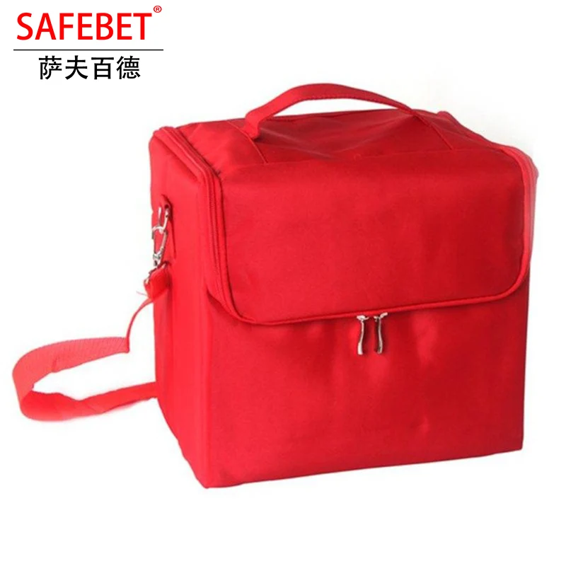 

SAFEBET Brand Fashion Makeup Organizer Large Capacity Multilayer Clapboard ProfessionalTravel Necessaries Makeup Cosmetic Bag