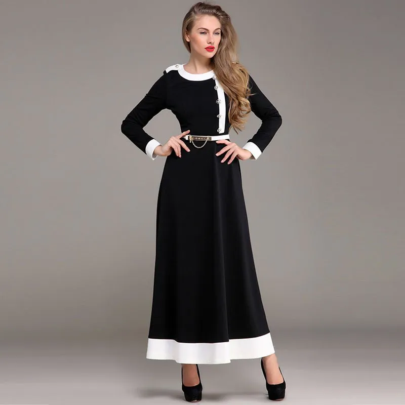 women's plus size black maxi dress