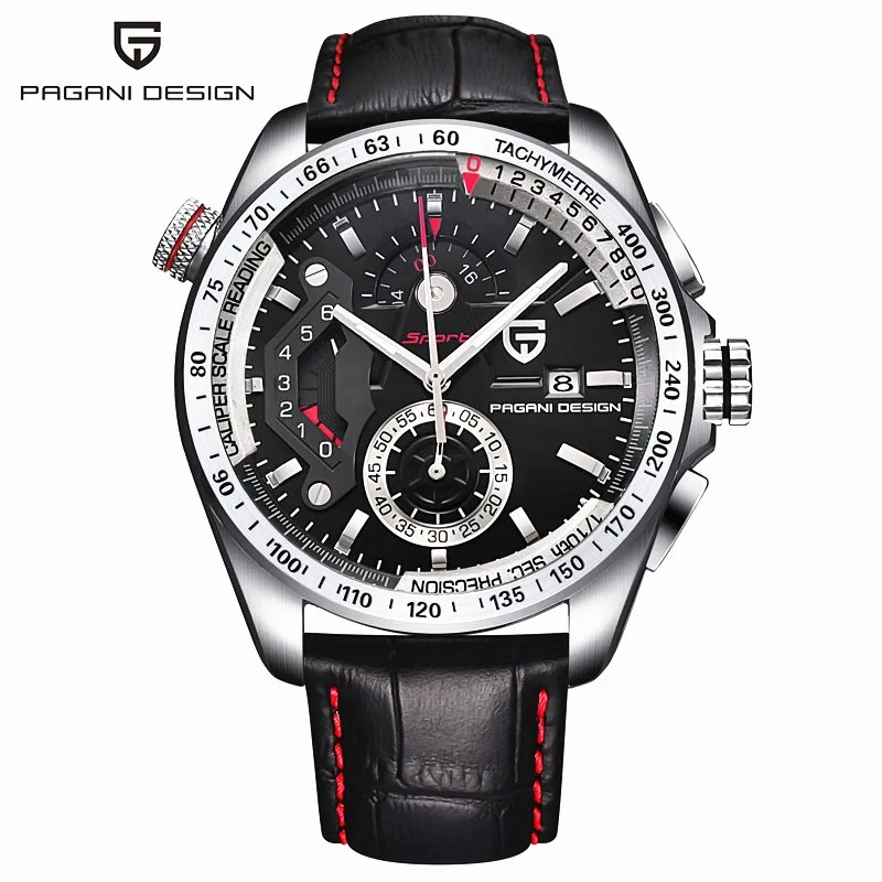 PAGANI DESIGN Luxury Brand Sport Watches Quartz Stainless Steel Full Watch Men's Watch / CX-2492C