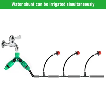 

High 2-in-1 Spray Drop Irrigation 40m Hose Automatic Drip Irrigation Kit for Garden Flowerbed Plants UEJ