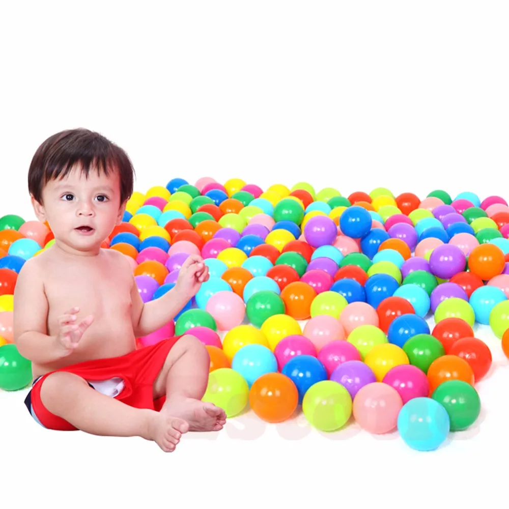 100pcs Colorful Ball Soft Plastic Ocean Ball Funny Baby Kids Swim Pit Pool Toys 
