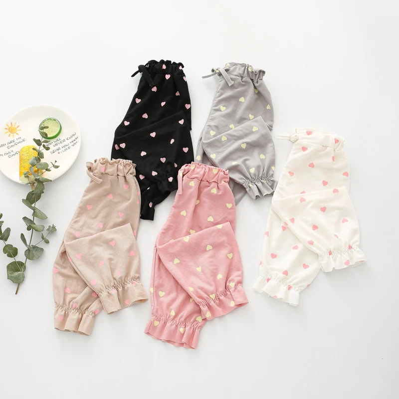 

BNWIGE Summer New Heart Shape Print Clothes Casual Leggings Infant Newborn Baby Boy Girl Pants Cute Harem PP Pants Trousers