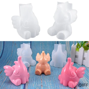 

Crafts DIY Mold Q Edition Little Elephant Toys Table Decoration Jewelry Silicone Molds