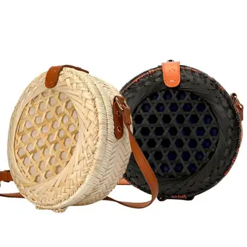 

Square Round Mulit Style Straw Bag Handbags Women Summer Rattan Bag Handmade Woven Beach Circle Bohemia Handbag New Fashion