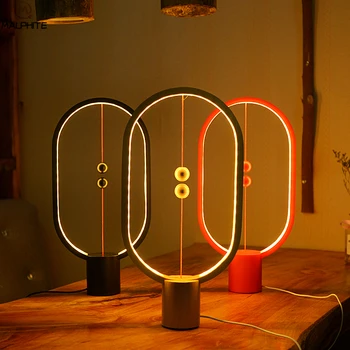 

Modern Led magnetic suspension balance lamp table light bedroom nightstand table lamp personality log deco lighting fixtures