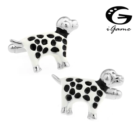 

iGame Spotted Dog Cufflinks Novelty Animal Design Free Shipping