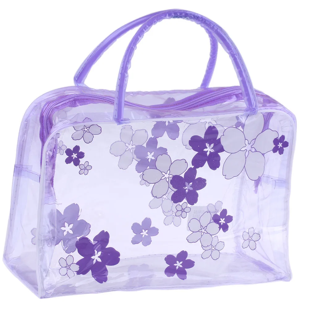 

1PC Waterproof Women Portable Clear PVC Flower Makeup Toiletry Travel Wash Cosmetic Bag Pouch Oragnizer Holders Tools