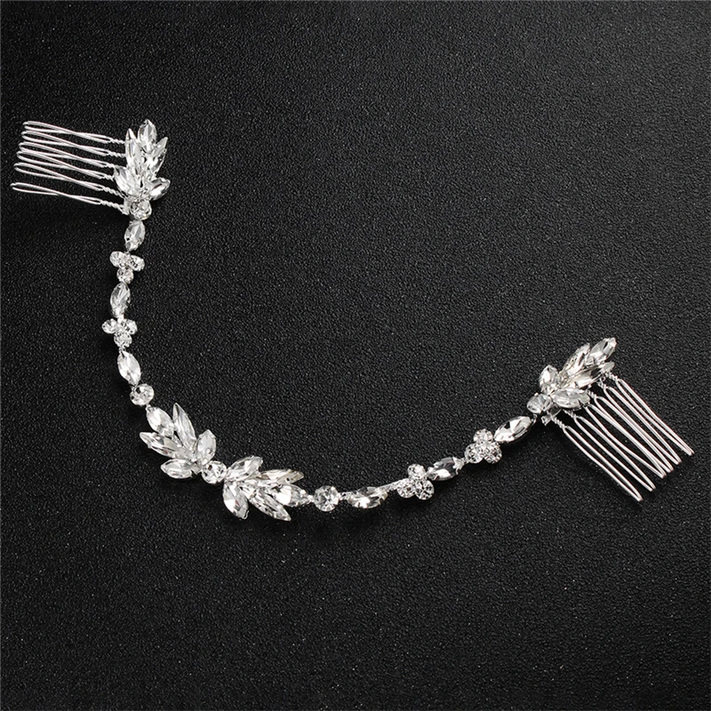 

Romad Classic Wedding Ornament Hair Combs Women Girl Party Crystal Bendable Bride Hair Jewelry Accessories Floral Hairpins R3