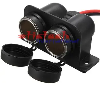 

by DHL or Fedex 200pcs 2way Waterproof Power Car Motorbike Motorcycle Boat Socket Adapter Connectors Cigarette Lighter