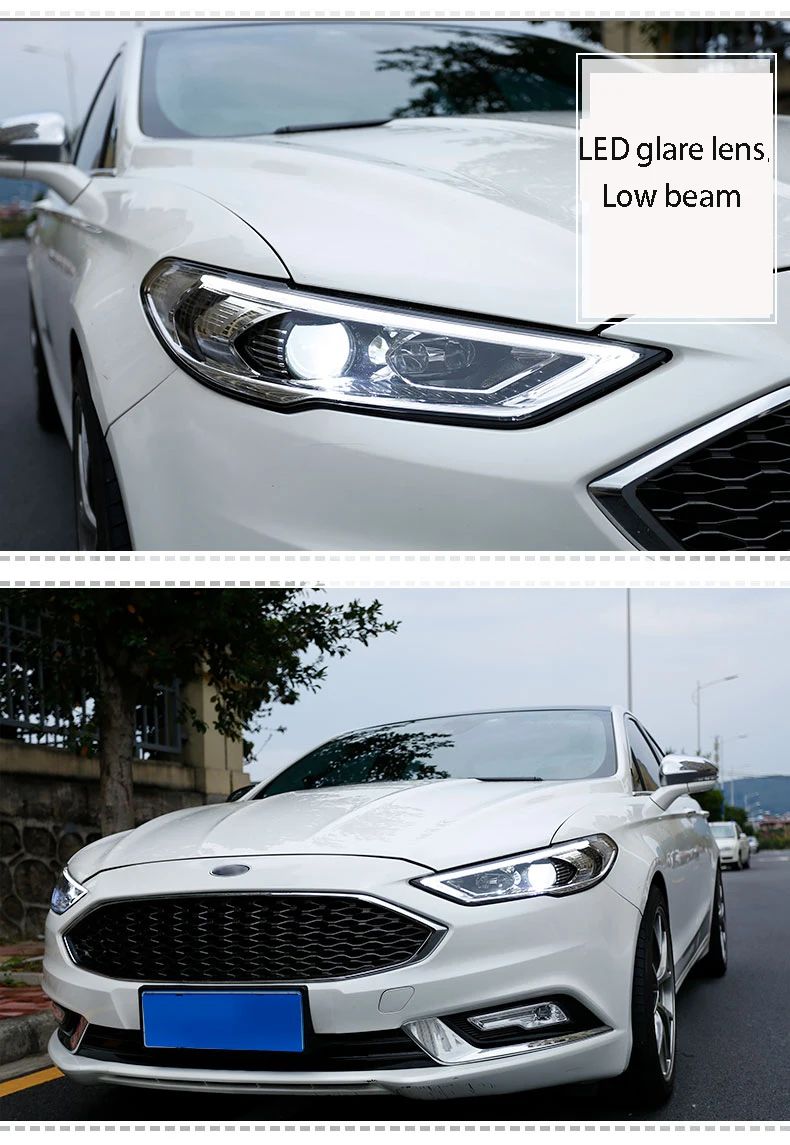 1 пара для Mondeo светодиодные передние фары светодиодная фара в сборе для FORD Fusion titanium год