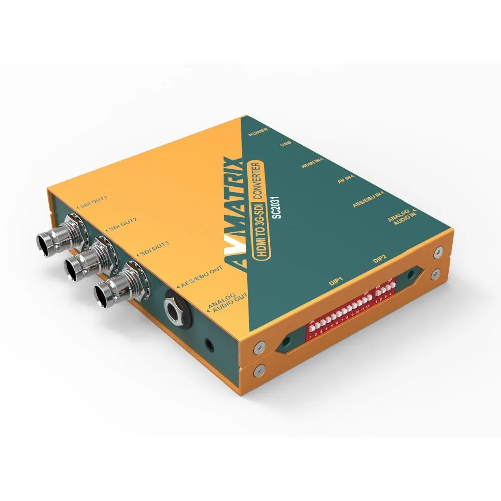 AVmatrix HDMI to SDI Scaling Converter with audio embeddedding, Avmatrix HDMI 1080P 60hz to 720p 30hz Converter for SDI Monitor