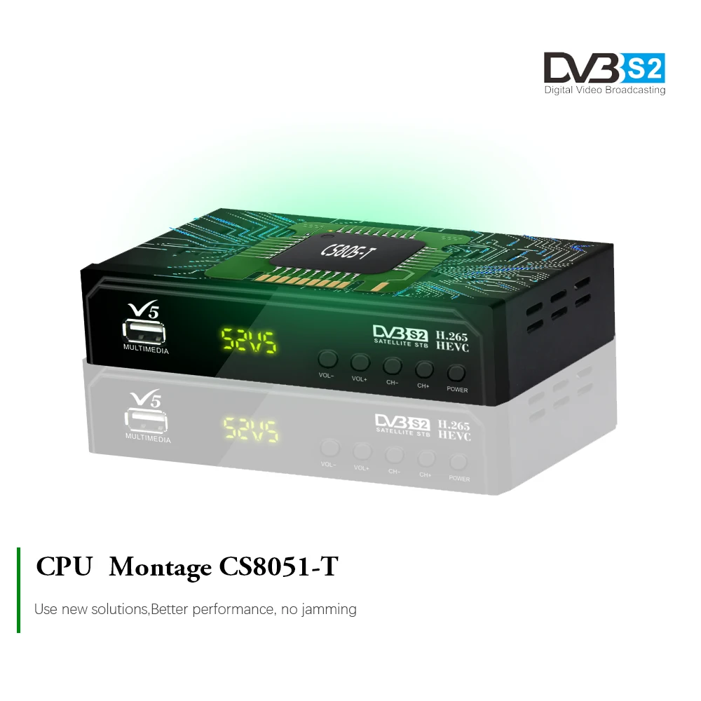 Vmade V5 DVB-S2 HD Receptor Digital Tv Box Free Satellite Receiver H.265 IPTV m3u Player Youtube US