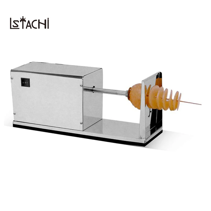

LSTACHi Commercial Stainless Steel Electric Twisted Potato Slicer Machine French Fry Vegetable Cutter Vegetable Spiral Slicer