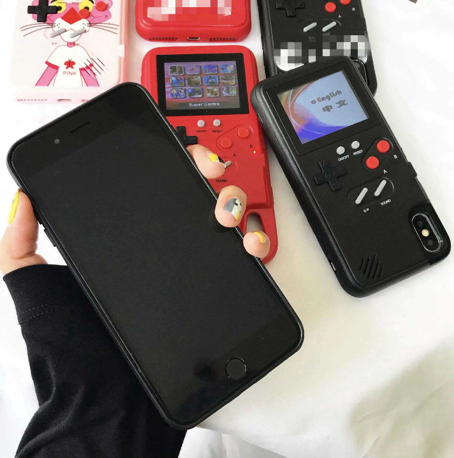 La pantalla a color Xs Max GameBoy caja del teléfono para iphone Xs Max Xr X Retro Tetris juego para iphone 8 7 6 6 s plus Las cocas La pantalla a color Xs Max GameBoy caja del teléfono para iphone Xs Max Xr X Retro Tetris juego para iphone 8 7 6 6 s plus Las cocas
