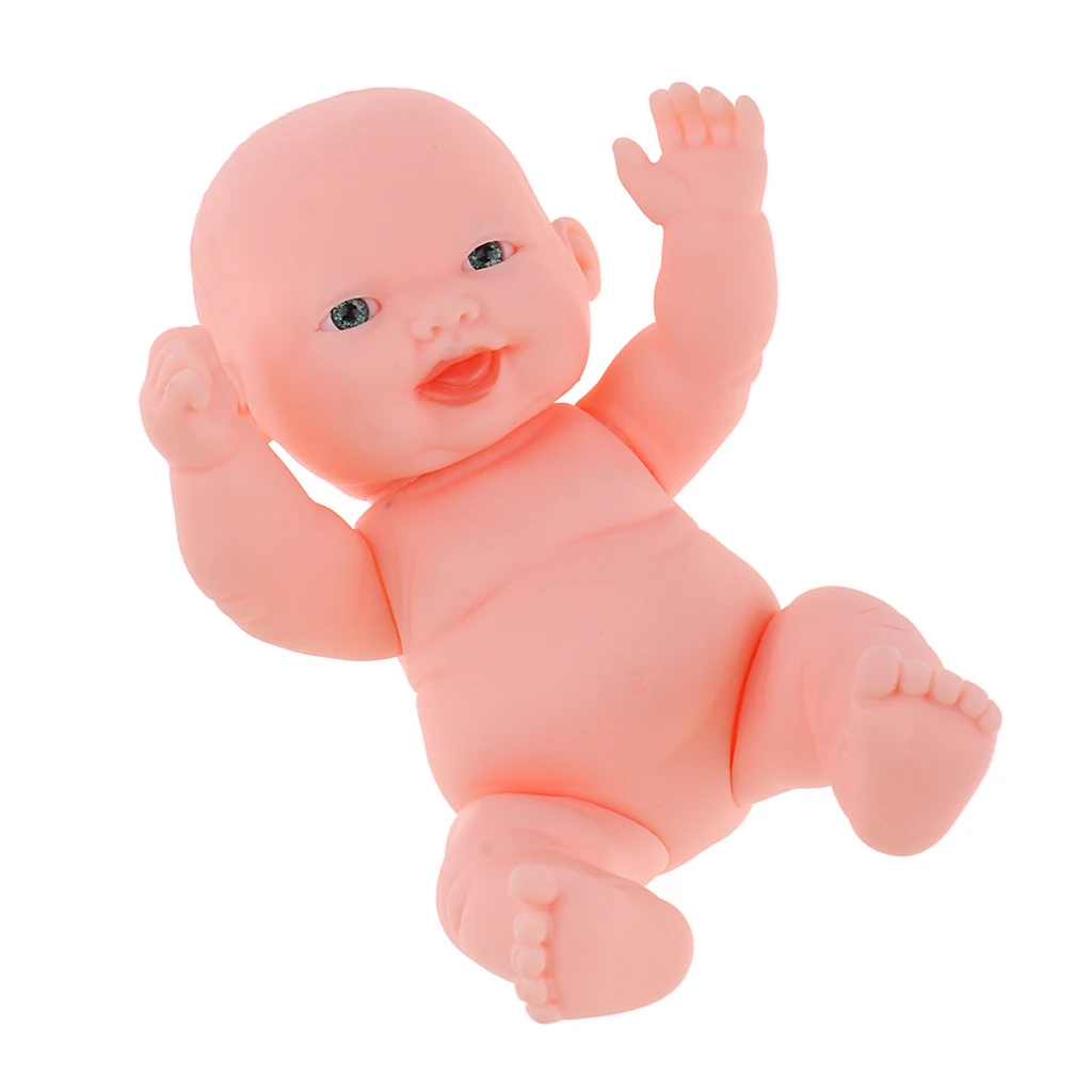 11cm Realistic Baby Girl Doll Vinyl Newborn Infant Simulation Model Kids Toy