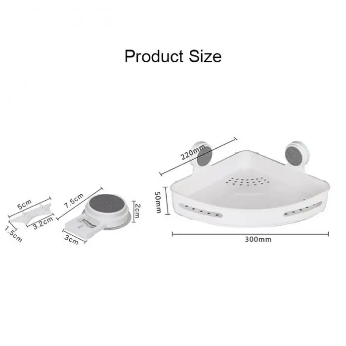 Новая крепкая присоска, углугловая полка для душа, ванная комната, шампунь, душевая стойка для хранения, органайзер XSD88