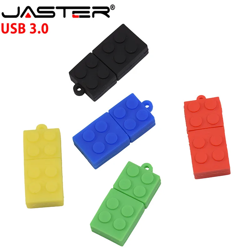 JASTER USB 3 0 милые строительные блоки флэш накопитель милый мультяшный Флешка 4 Гб 64