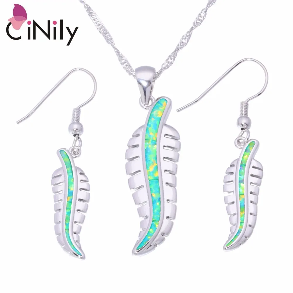 Женские серьги подвески CiNily ювелирные украшения с зеленым голубым и белым