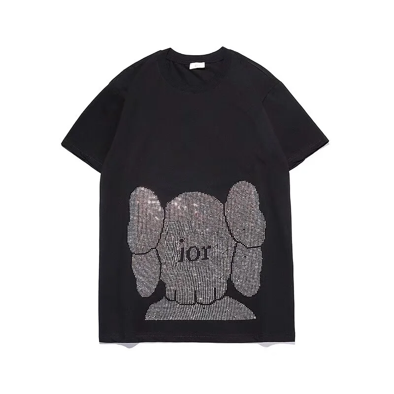 Luxury 2019 hot drilling limited edition cartoon short sleeve